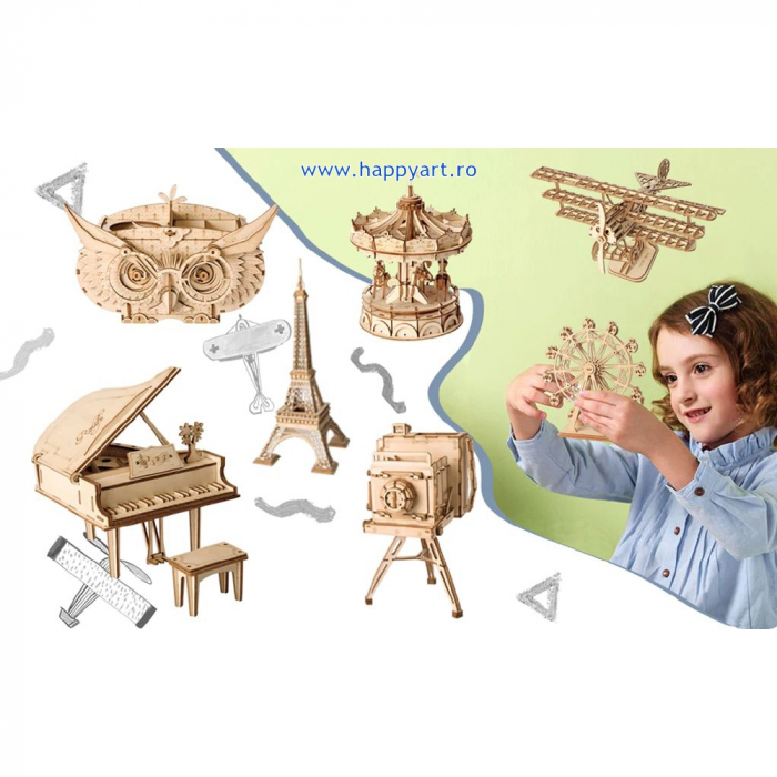 Puzzle 3D, Avion, lemn, 145 piese, TG301 [12]