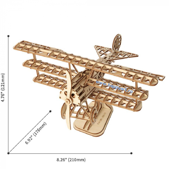 Puzzle 3D, Avion, lemn, 145 piese, TG301 [7]