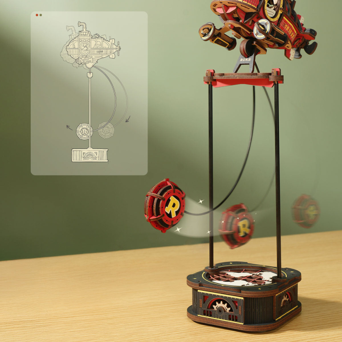 Puzzle 3D, Robotime, DEEP-SEA ADVENTURER, lemn, 219 piese [4]