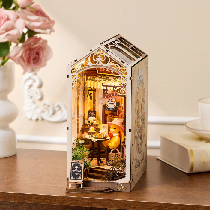 Puzzle 3D Rolife Cafeneaua din vacanta, 171 piese, lemn [3]