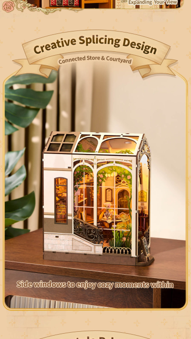 Puzzle 3D Rolife Cafeneaua din vacanta, 171 piese, lemn [6]