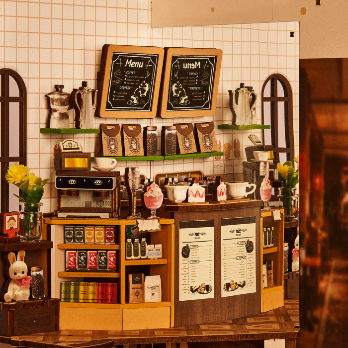 Puzzle 3D Rolife Cafeneaua din vacanta, 171 piese, lemn [5]