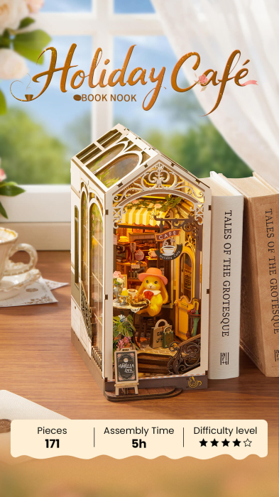 Puzzle 3D Rolife Cafeneaua din vacanta, 171 piese, lemn [2]