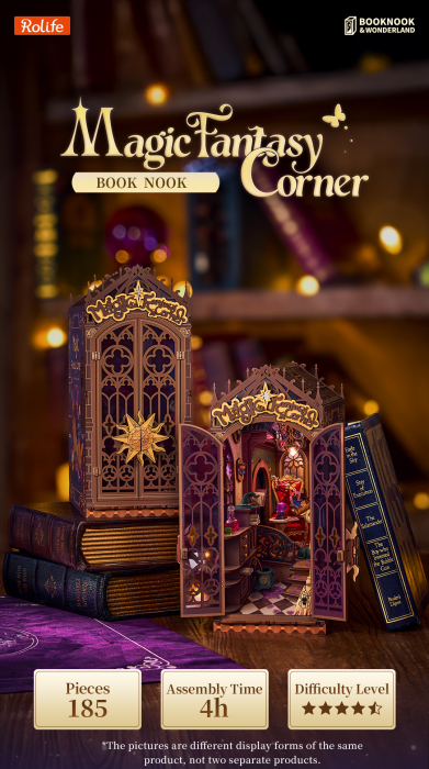 Puzzle 3D, Cotor de carte DIY, Coltul de magie, 185 piese [5]