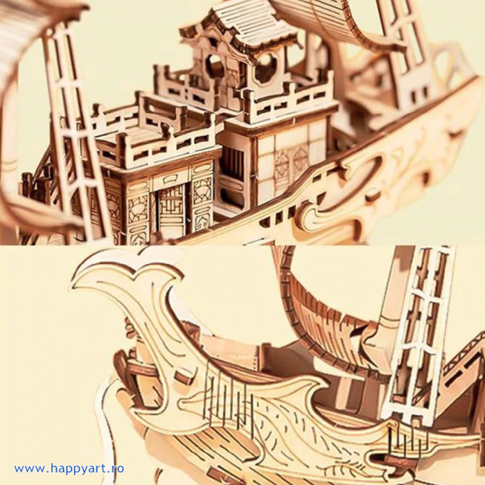 Puzzle 3D, Japanese diplomatic ship, lemn, 91 piese, TG307 [3]
