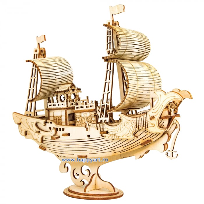 Puzzle 3D, Japanese diplomatic ship, lemn, 91 piese, TG307 [1]