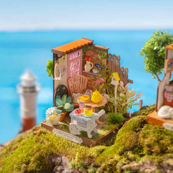 Puzzle 3D, Fancy Tea - Salonul de ceai din gradina, Rolife, lemn, 112 piese [7]