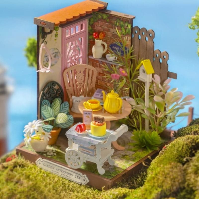 Puzzle 3D, Fancy Tea - Salonul de ceai din gradina, Rolife, lemn, 112 piese [3]