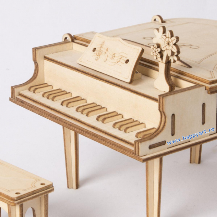 Puzzle 3D, Grand piano, lemn, 74 piese, TG402 [2]