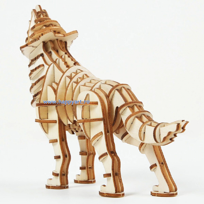 Puzzle 3D, Lup, lemn, 63 piese, TG207 [8]