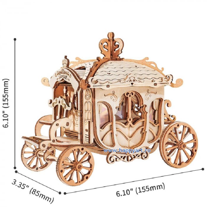 Puzzle 3D, Caleasca, lemn, 92 piese, TG506 [7]