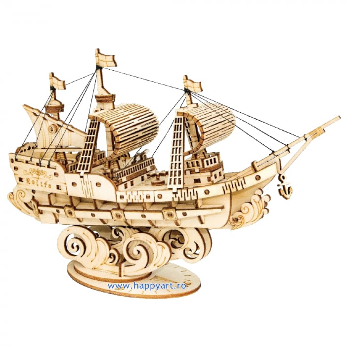 Puzzle 3D, Sailing ship, lemn, 118 piese, TG305 [1]