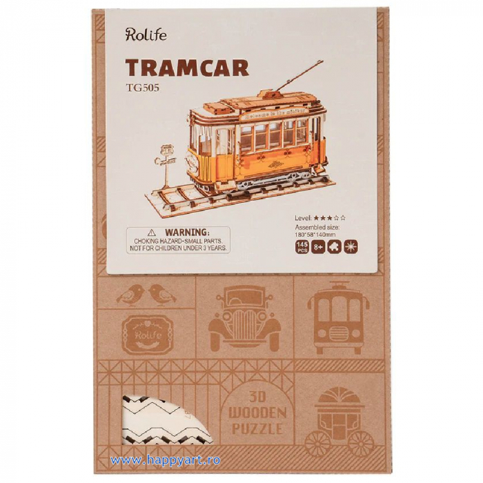 Puzzle 3D, Tramvai, lemn, 145 piese, TG505 [3]
