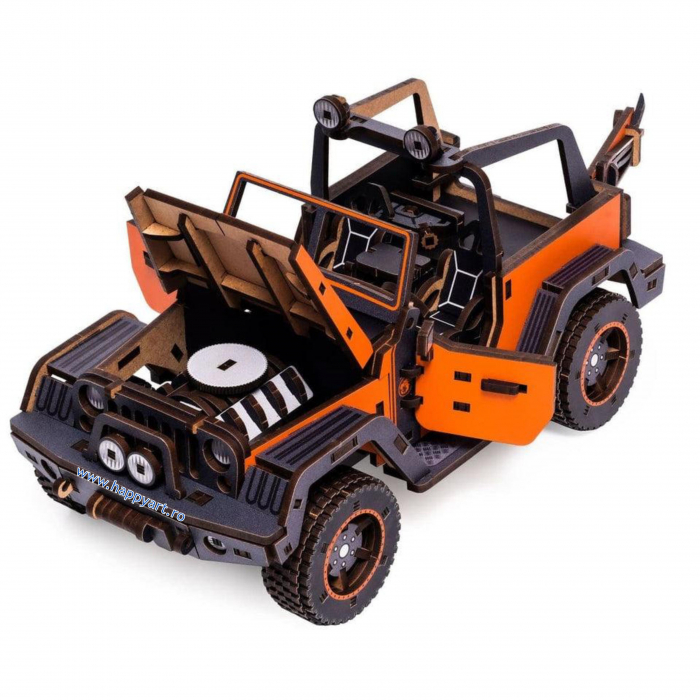 Puzzle din lemn 3D, Masina Maverick, 265 piese, scara 1-18 [5]