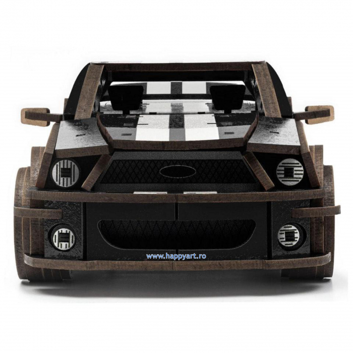 Puzzle din lemn 3D, Masina Stallion GT, 248 piese, scara 1-18 [2]
