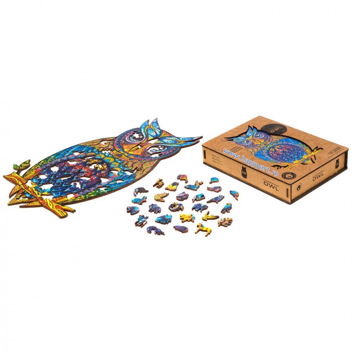 Puzzle lemn, Bufnita fermecatoare, Unidragon [2]