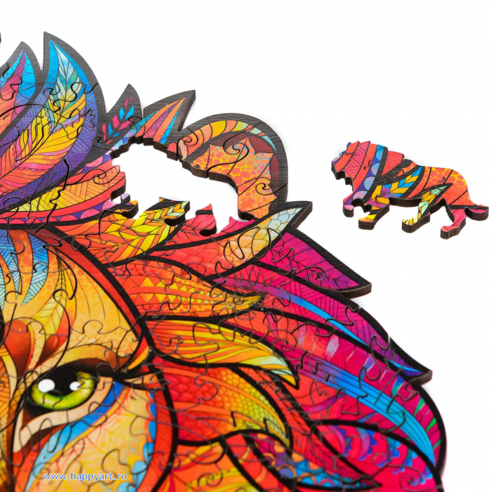 Puzzle Leu misterios, din lemn, Unidragon [3]
