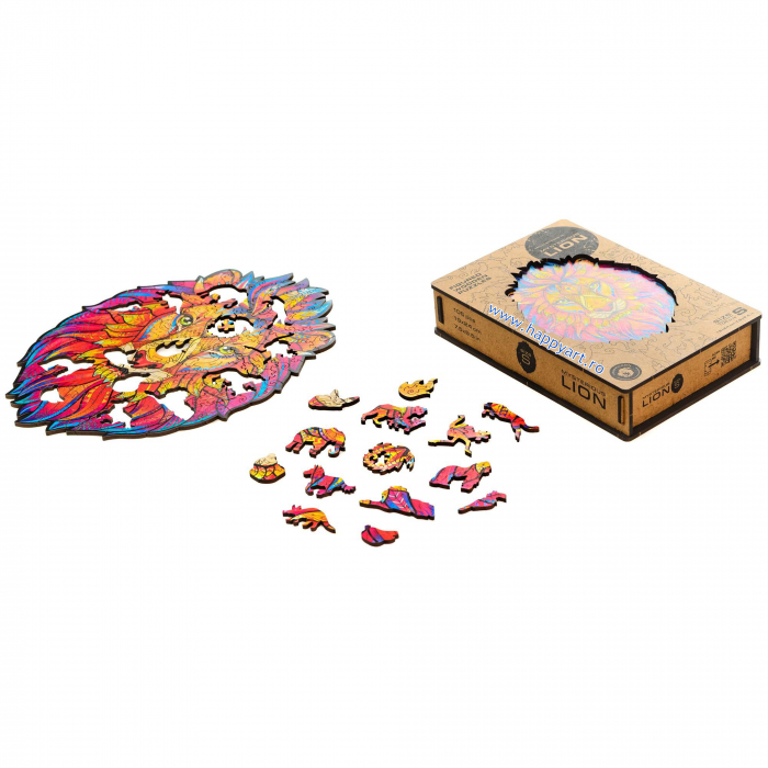 Puzzle Leu misterios, din lemn, Unidragon [2]