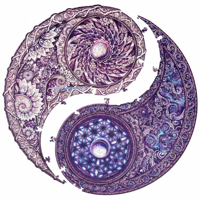 Puzzle Mandala Yin Yang, din lemn, Unidragon [5]