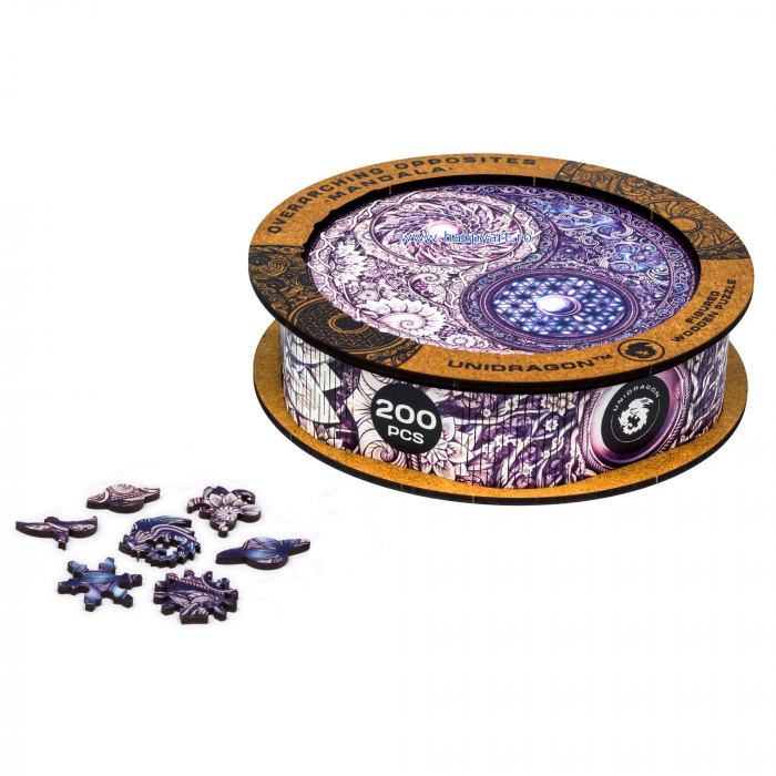 Puzzle Mandala Yin Yang, din lemn, Unidragon [2]
