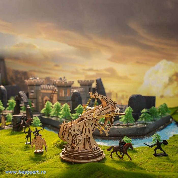 Puzzle mecanic 3D, Arma de asediu, lemn, 142 piese, KW401 [4]