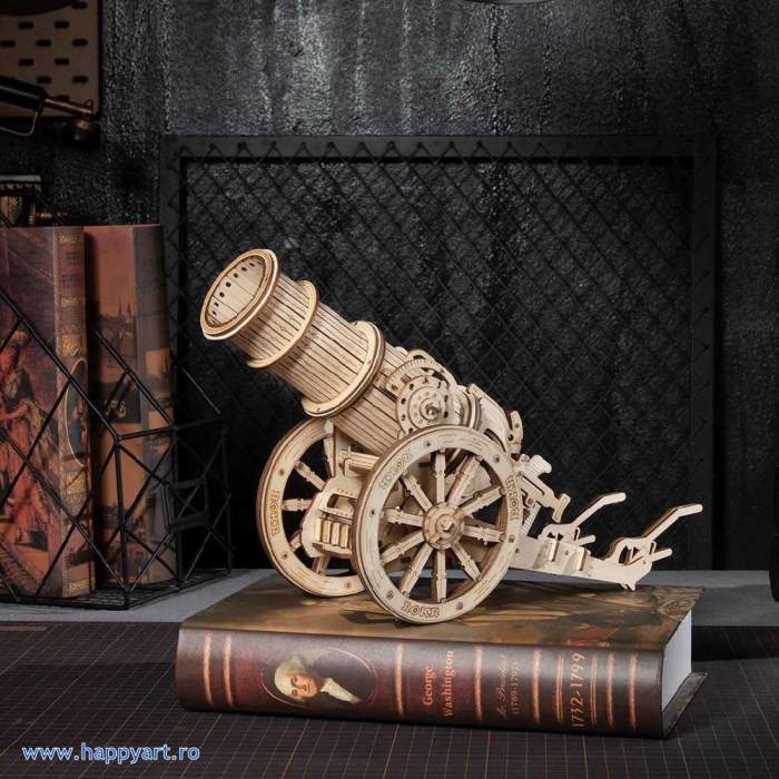 Puzzle mecanic 3D, Tun medieval, lemn, 158 piese, KW801 [4]