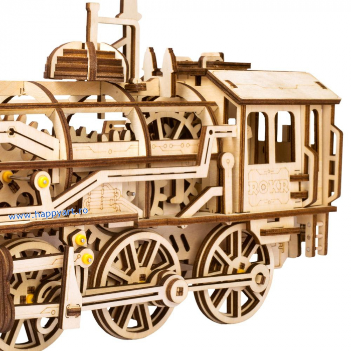 Puzzle mecanic 3D, Locomotiva, lemn, 350 piese, LK701 [11]