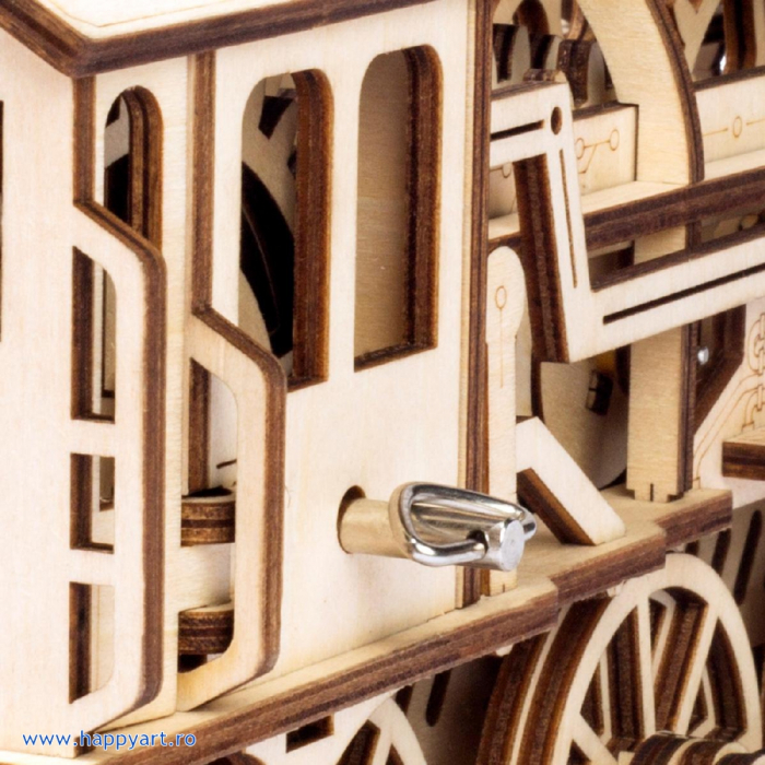 Puzzle mecanic 3D, Locomotiva, lemn, 350 piese, LK701 [12]