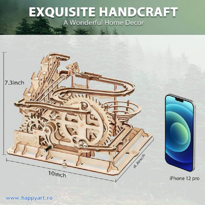 Puzzle mecanic 3D, Marble Parkour, lemn, 254 piese, LG501 [8]