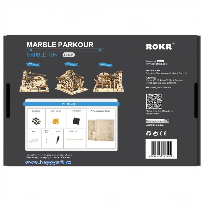 Puzzle mecanic 3D, Marble Parkour, lemn, 254 piese, LG501 [3]