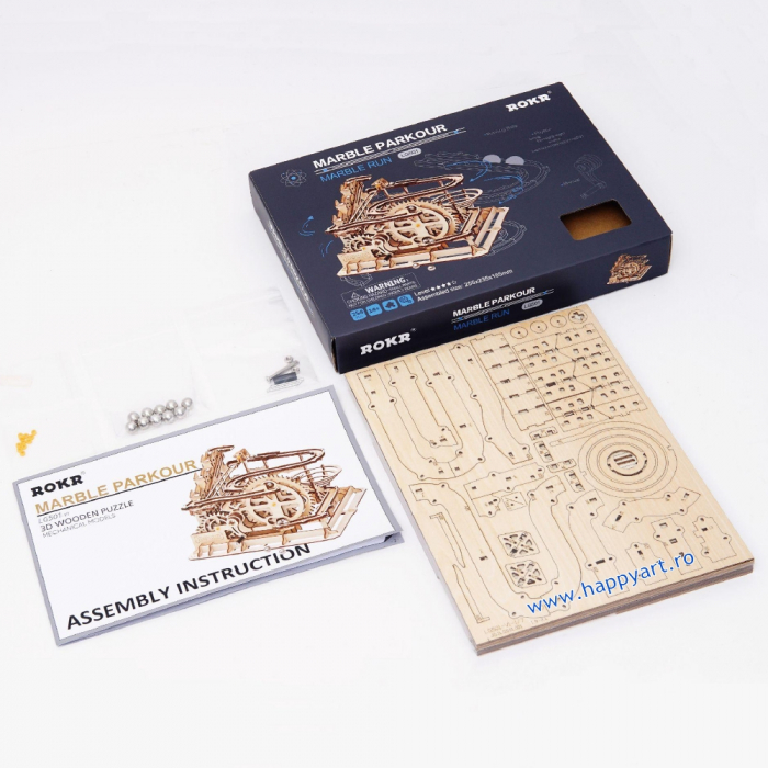 Puzzle mecanic 3D, Marble Parkour, lemn, 254 piese, LG501 [4]
