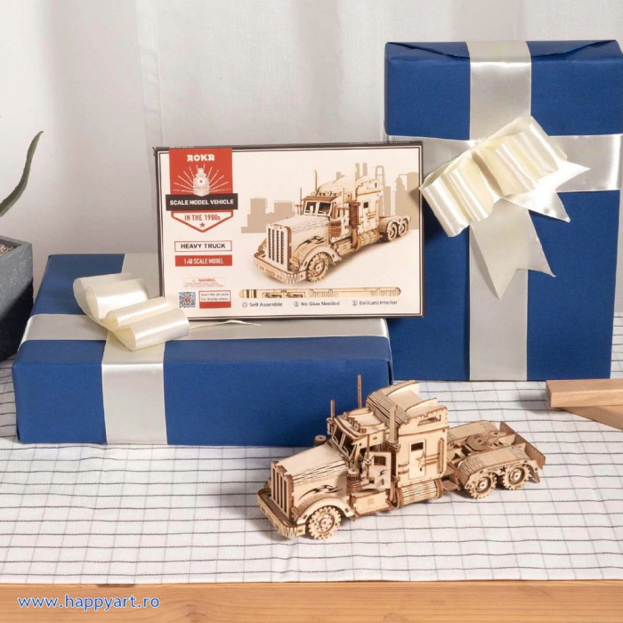 Puzzle 3D, Heavy Truck, lemn, 286 piese, MC502 [4]