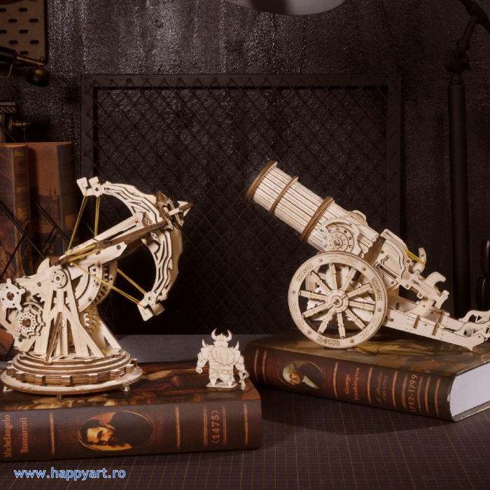 Puzzle mecanic 3D, Tun medieval, lemn, 158 piese, KW801 [11]