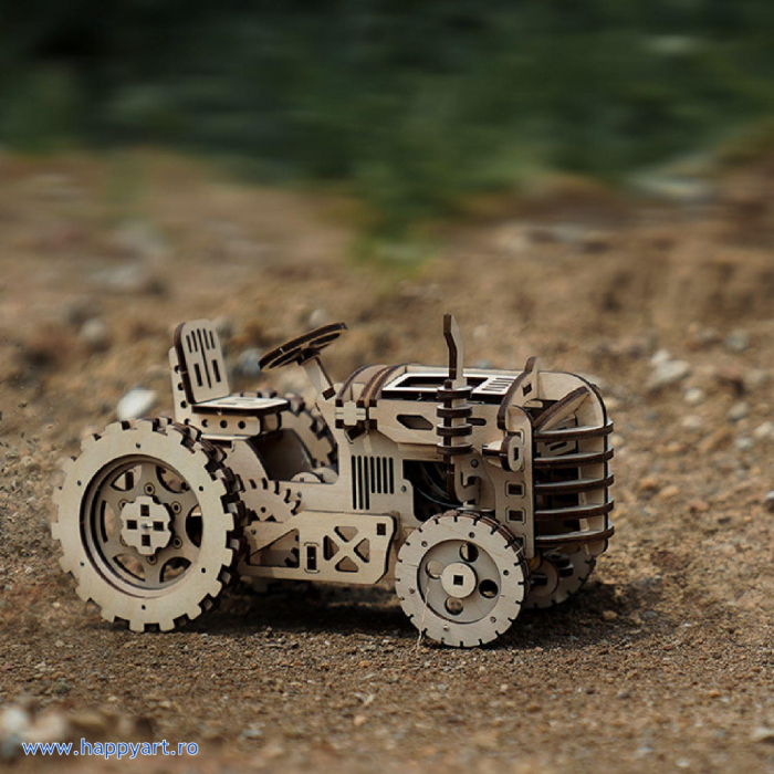 Puzzle mecanic 3D, Tractor, lemn, 135 piese, LK401 [11]