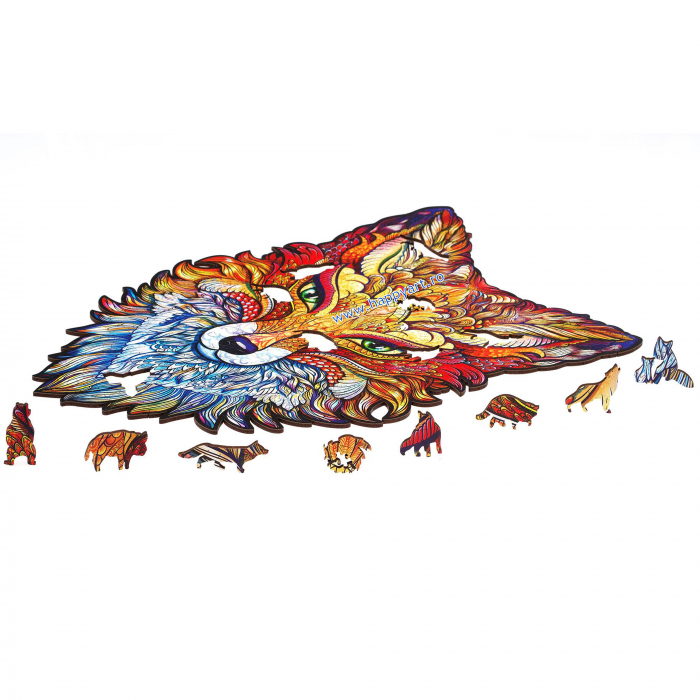 Puzzle Vulpea de foc, din lemn, Unidragon [4]