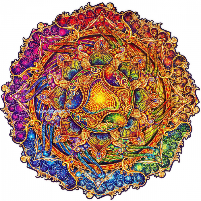 Puzzle Mandala Abundenta Inepuizabila, din lemn, Unidragon [3]