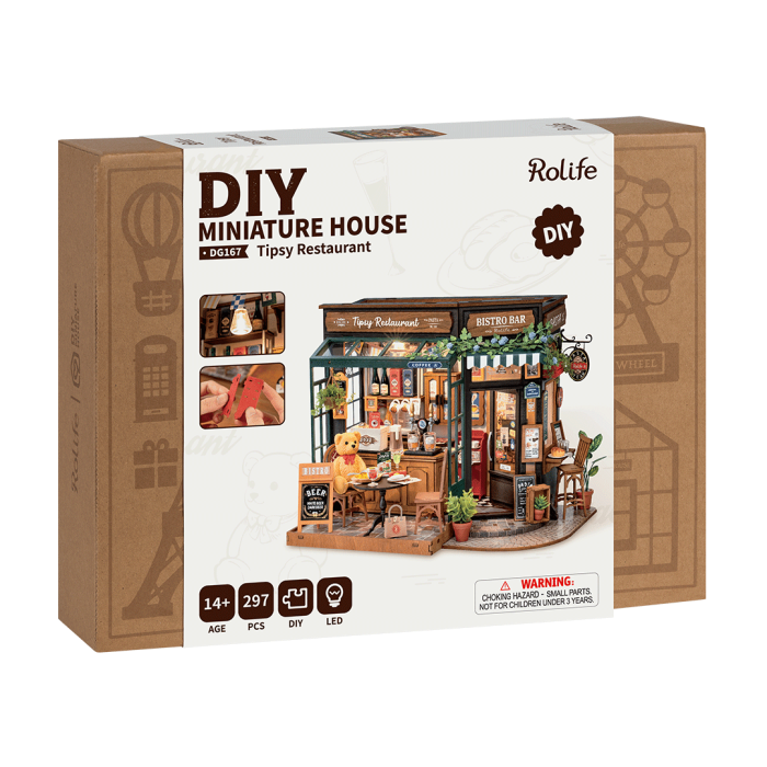 Puzzle 3D, Casuta DIY, Tipsy Restaurant, 296 piese [5]
