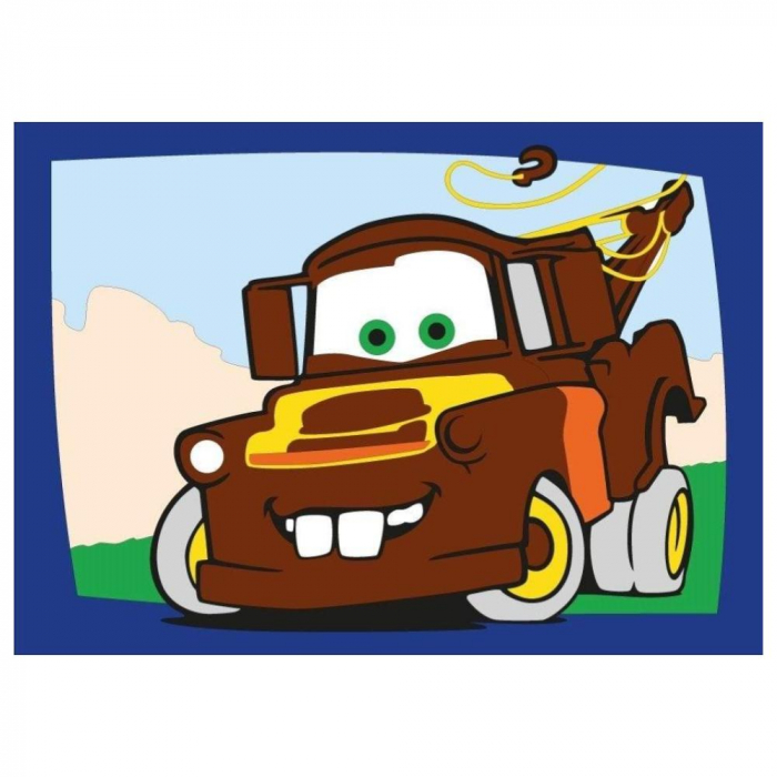 Cars Fulger McQueen & Bucsa de colorat, Disney, Set creativ pictura cu nisip colorat, 2 planse 16,5 x 23,5 cm, 15 tuburi nisip multicolor, 1 penseta, 2 folii protectie, + 3 ani [2]