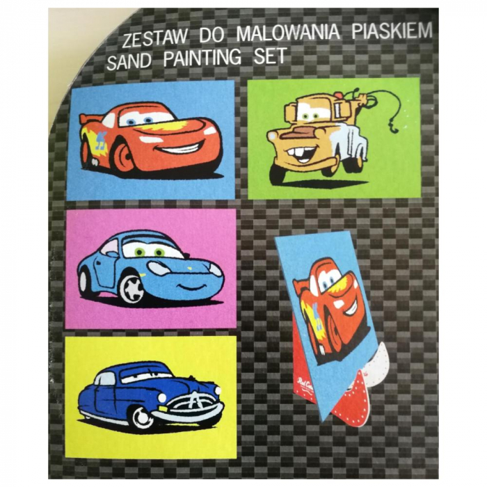 Pictura cu nisip colorat Cars - Fulger McQueen, Bucsa, Doc, Sally [2]