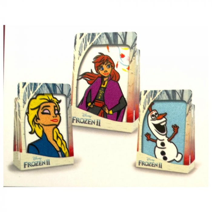 Elsa & Anna & Olaf Frozen 2 de colorat – Disney, Set creativ pictura cu nisip colorat, 1 plansa 14,8 x 21 cm, 2 planse 10,5 x 14,8 cm, 3 rame carton, 16 tuburi nisip multicolor, 1 penseta, 3 folii, + 3ani [2]
