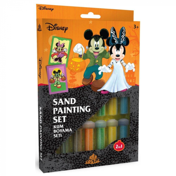 Pictura cu nisip colorat Mickey & Minnie Mouse Halloween [1]