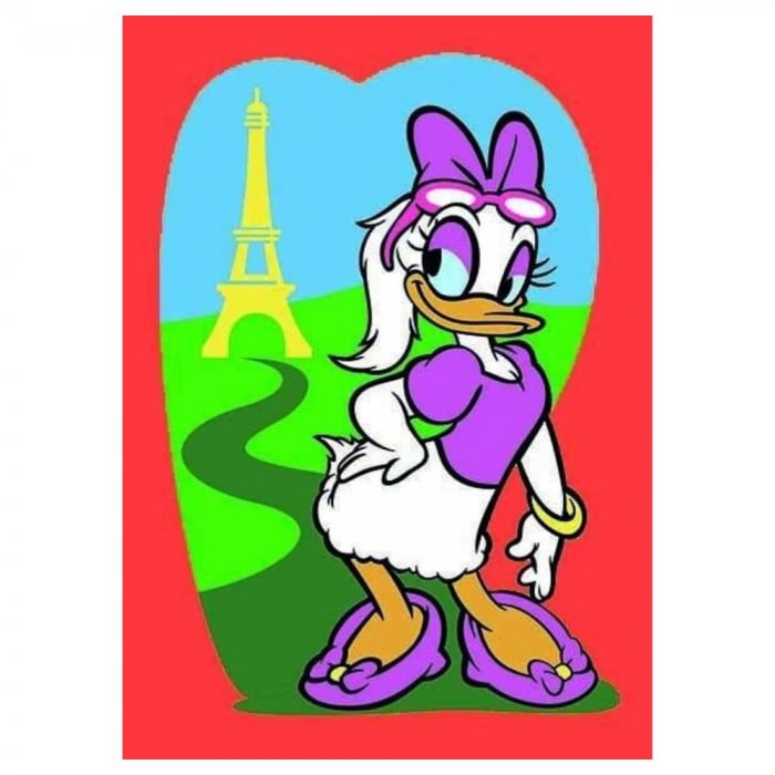 Daisy Duck & Minnie Mouse, Set creativ pictura cu nisip colorat, Disney, 2 planse 16,5 x 23,5 cm, 15 tuburi nisip multicolor, 1 penseta, 2 folii protectie, + 3 ani [6]