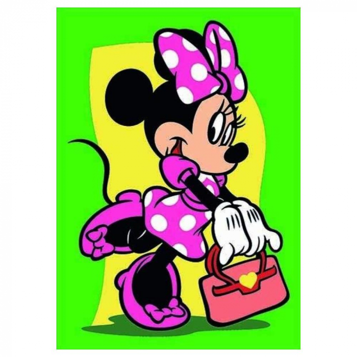 Daisy Duck & Minnie Mouse, Set creativ pictura cu nisip colorat, Disney, 2 planse 16,5 x 23,5 cm, 15 tuburi nisip multicolor, 1 penseta, 2 folii protectie, + 3 ani [5]