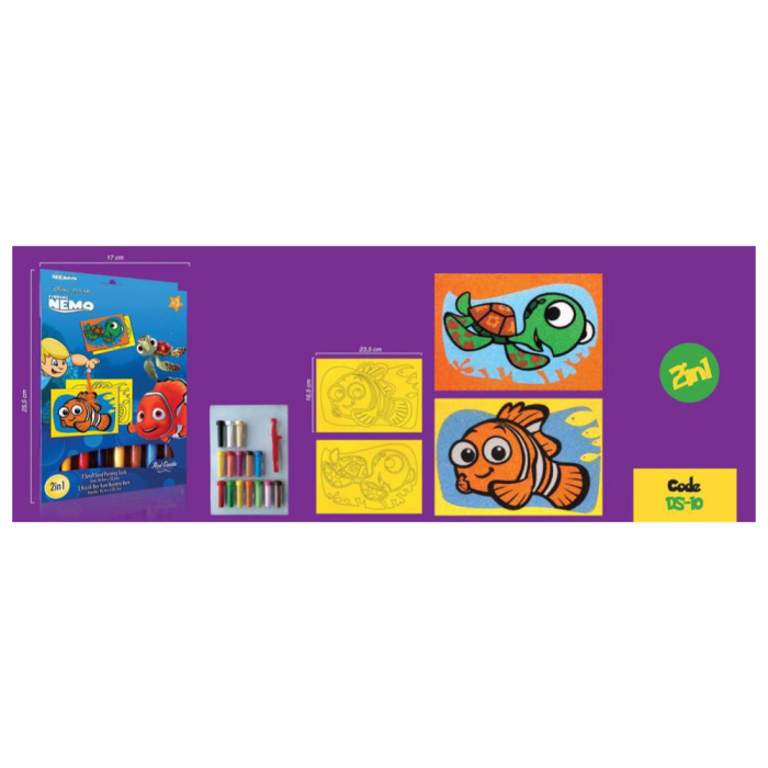 Pictura cu nisip colorat Nemo & Squirt [6]