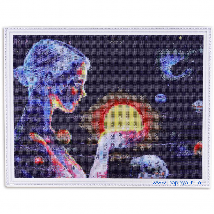 Set Goblen cu diamante, cu sasiu, Univers, 40x50 cm, 19 culori [2]