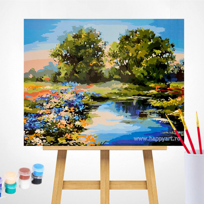 Set pictura pe numere, cu sasiu, Raul Vara, 40x50 cm, 30 culori [2]