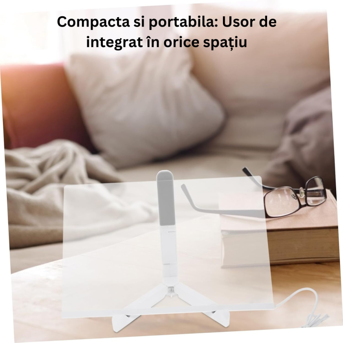 Set Tablita de Scris din Acril, DABISY, cu lumina LED, Memo Board Transparent pentru Birou, Notite si Mesaje, 20X30 cm, 7 Carioci Colorate Incluse, Design Portabil si Modern, Ideal pentru Organizare s [4]