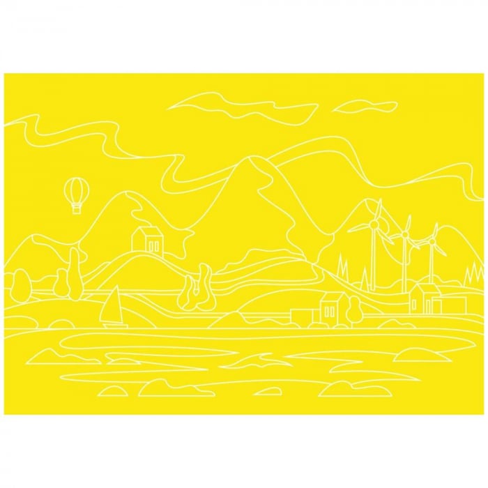 Pictura Peisaj de vara cu nisip colorat, 1 plansa 23,5 X 33 CM , 22 tuburi nisip multicolor, 1 penseta, 1 folie protectie, 10-99 ani, Red Castle YKO-15 [4]