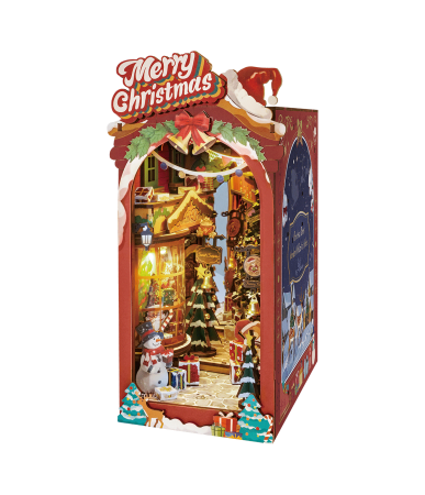 Puzzle 3D, Book Nook, Christmas Street, 289 piese, lemn [0]