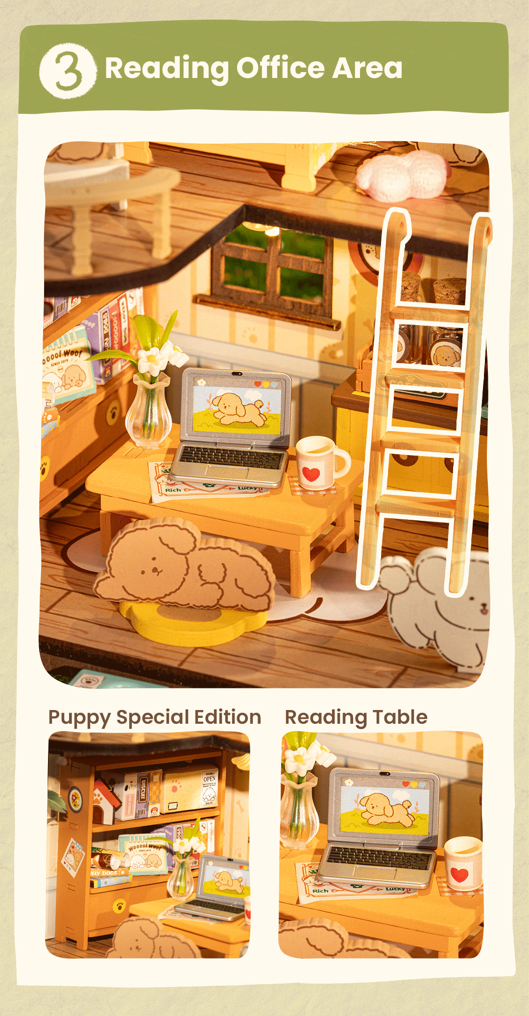 Puzzle 3D, Casuta DIY, Puppy’s Cozy Villa, 230 piese [9]